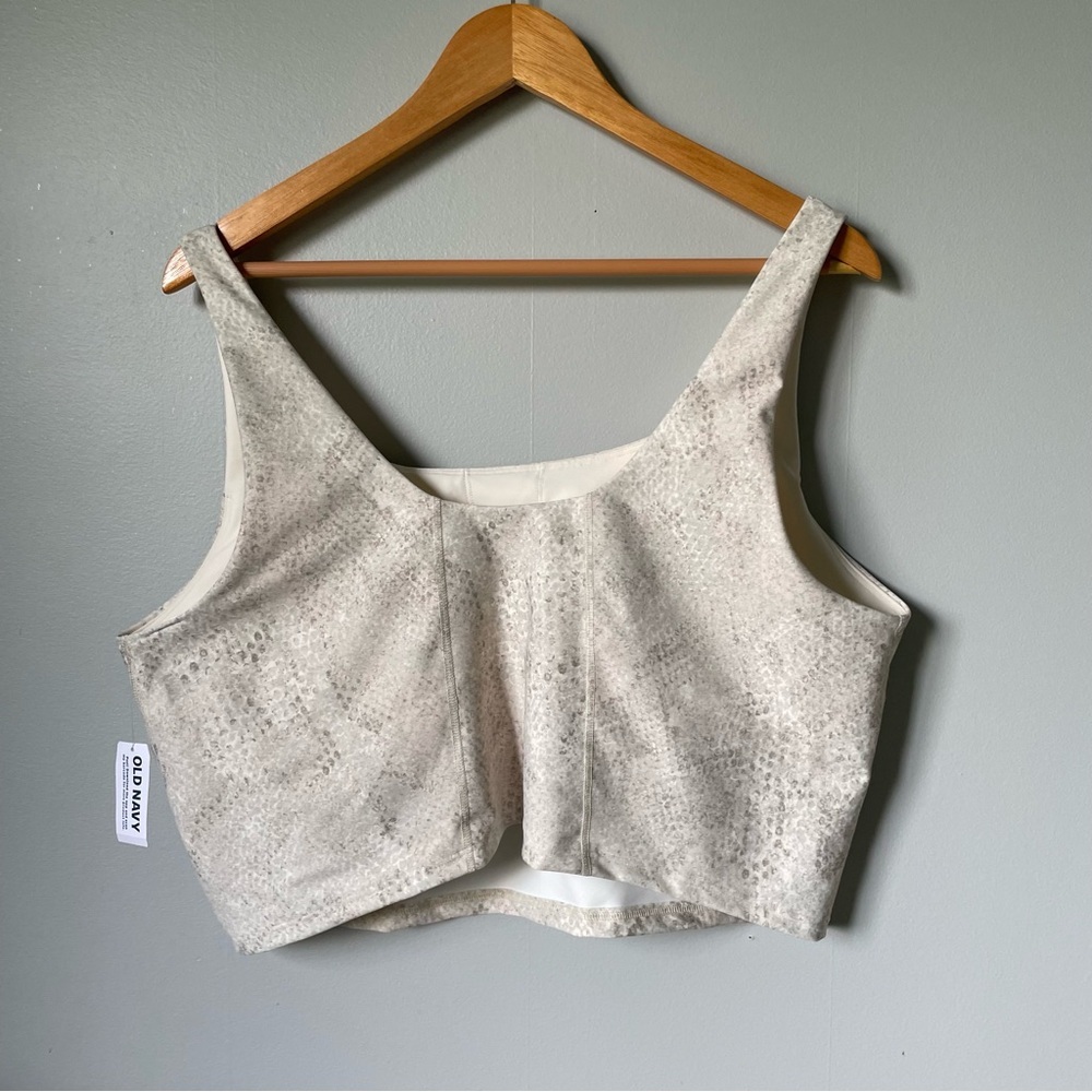 Old Navy Cropped Tank with built in bra - Picture 2 of 8